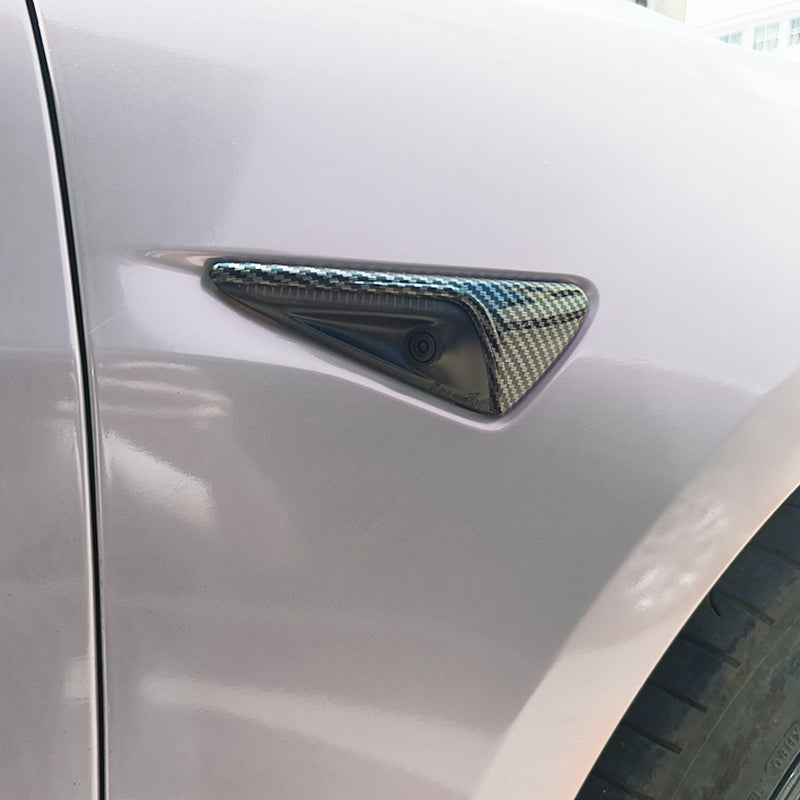 Carbon Fiber Side Camera Turn Signal Cover for Tesla Model 3 Y X S