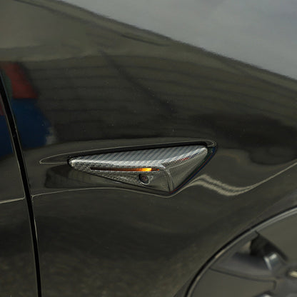 Carbon Fiber Side Camera Turn Signal Cover for Tesla Model 3 Y X S Full-Cover