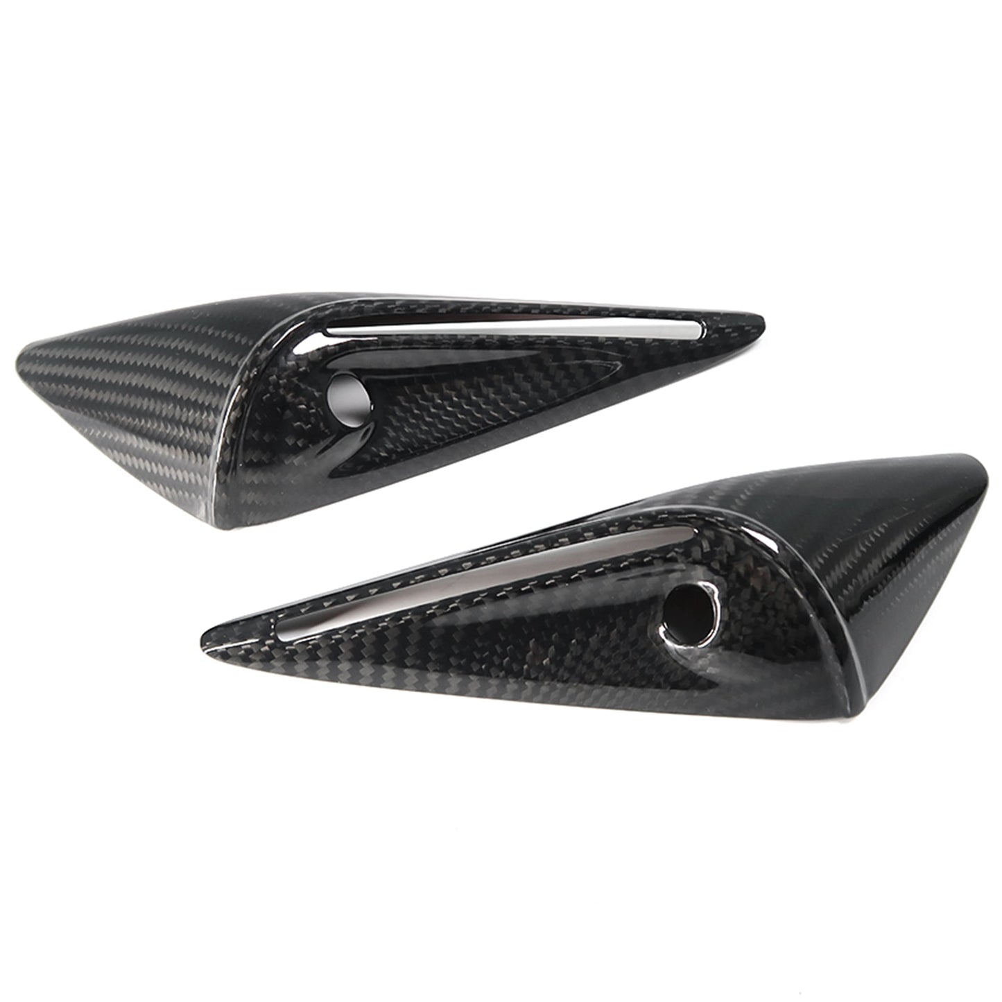 Carbon Fiber Side Camera Turn Signal Cover for Tesla Model 3 Y X S Glossy Model Y 2023.05+ Full-Cover