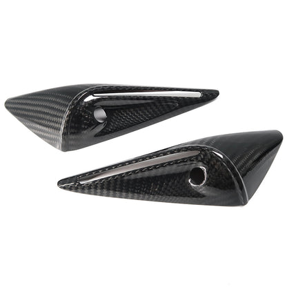 Carbon Fiber Side Camera Turn Signal Cover for Tesla Model 3 Y X S Glossy Model Y 2023.05+ Full-Cover