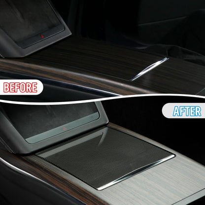 [Real Carbon Fiber] Center Console Panel Cover For Model X/S