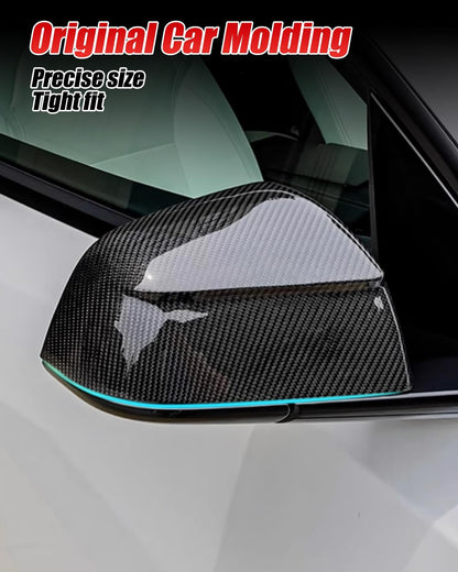[Real Carbon Fiber] Rear Mirror Covers for Tesla Model Y Juniper
