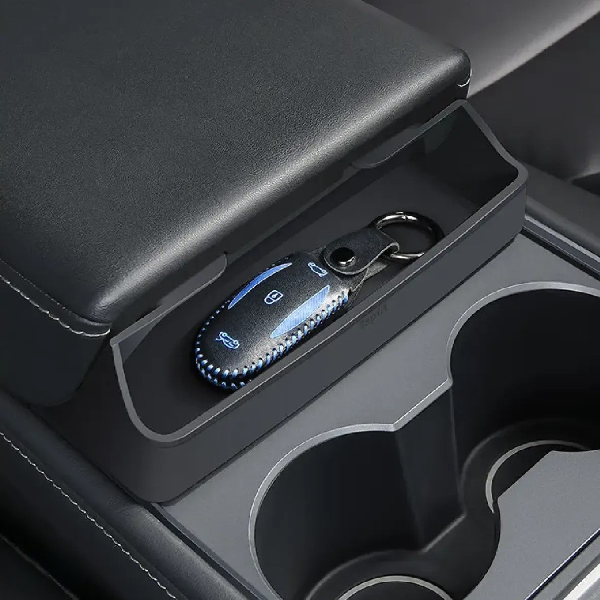 Center Console Organizer Armrest Hidden Storage Box For Tesla Model 3 Y