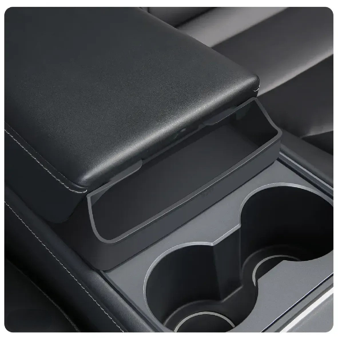 Center Console Organizer Armrest Hidden Storage Box For Tesla Model 3 Y