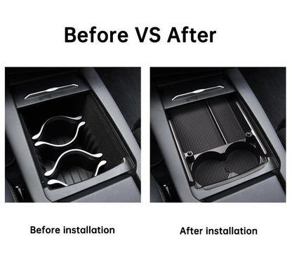 Center Console Organizer Storage Box Tray Cup Holder For Tesla Model S/X