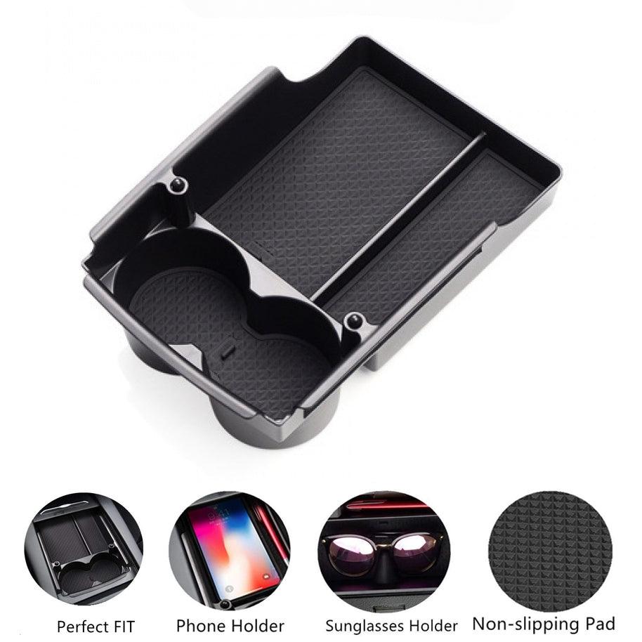 Center Console Organizer Storage Box Tray Cup Holder For Tesla Model S/X