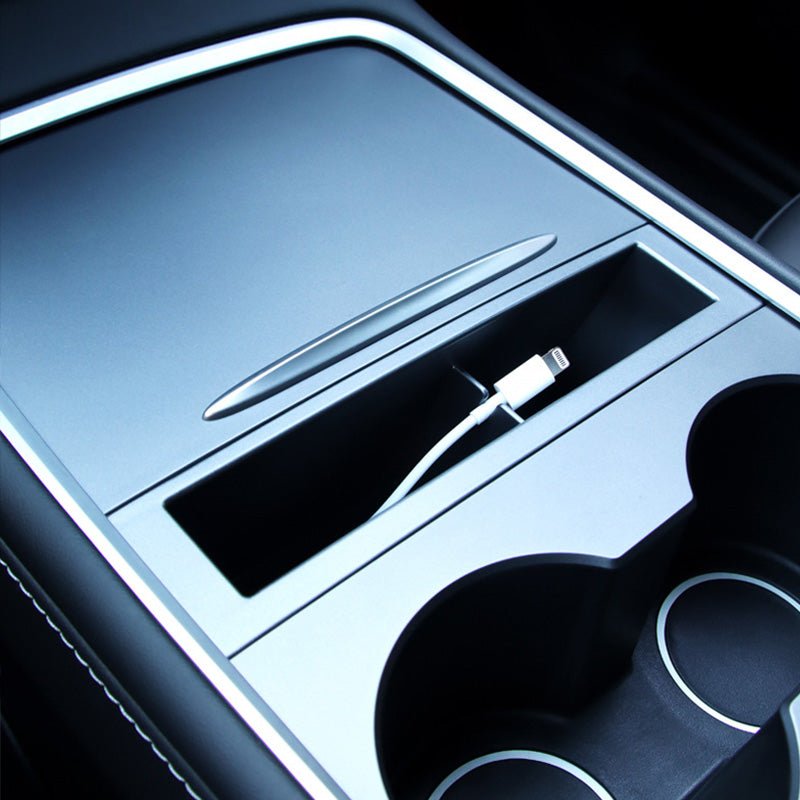 Center Console Phone Holder Slot Compatible USB Hub For Tesla Model 3/Y
