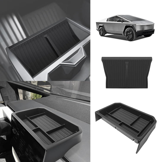 Center Console Screen Dash Organizer For Tesla Cybertruck 2024 Screen Back+Charge Pad Cover