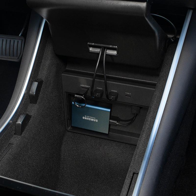 Center Console USB Hub Docking Station for Tesla Model 3