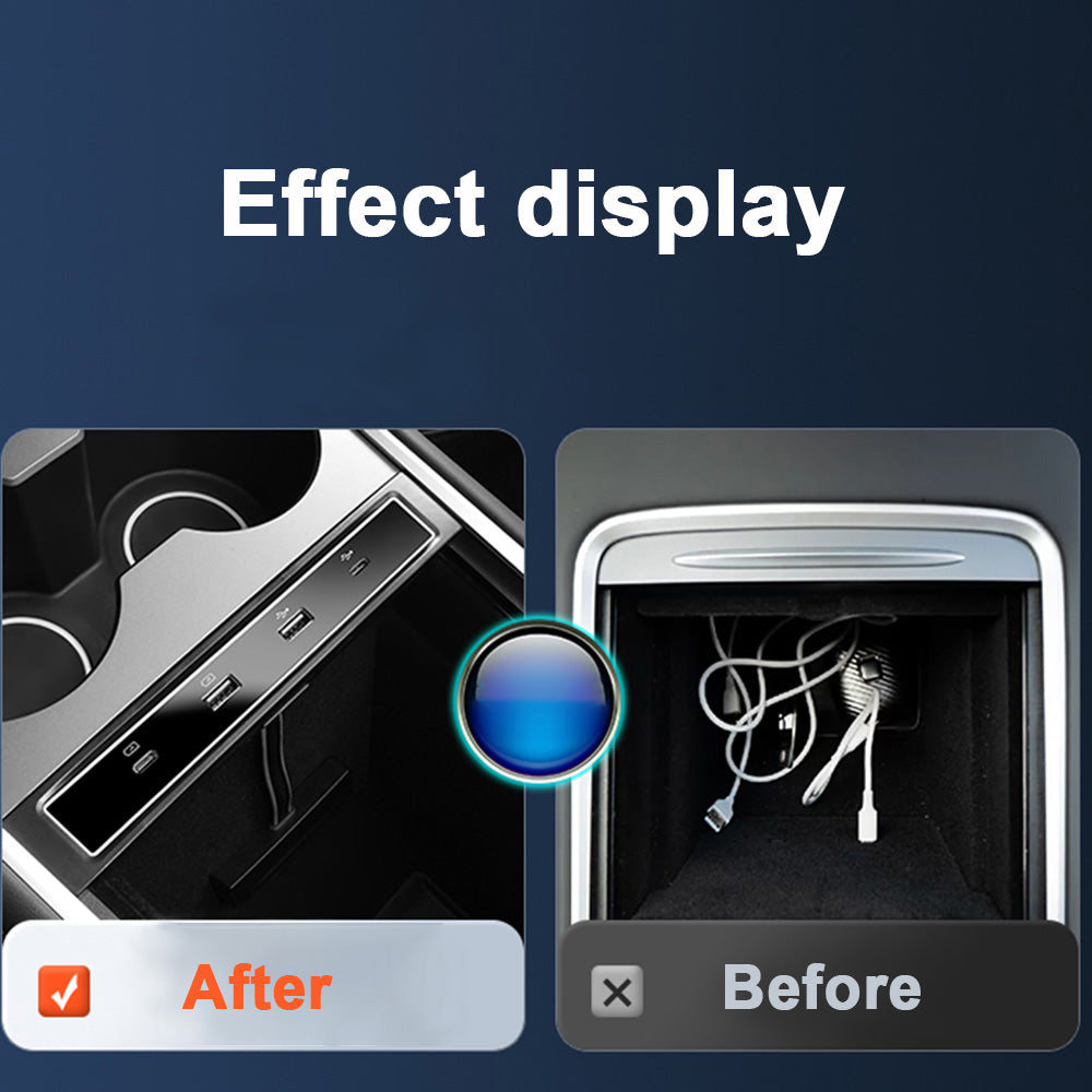 Center Console USB Hub Docking Station for Tesla Model 3 Y