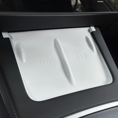 Center Wireless Charging Pad for Tesla Model 3/Y 2021-2023 White