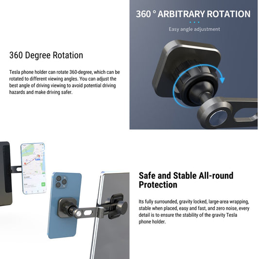 Center console Magnetic Phone Holder for Model 3/Y/S/X