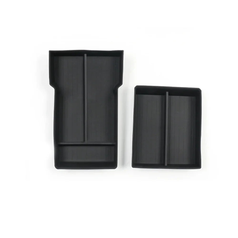 Center Console & Armrest Box Underneath Storage Tray for Tesla 2024 Model 3 Highland Full Set (Center Console & Armrest Box) Black