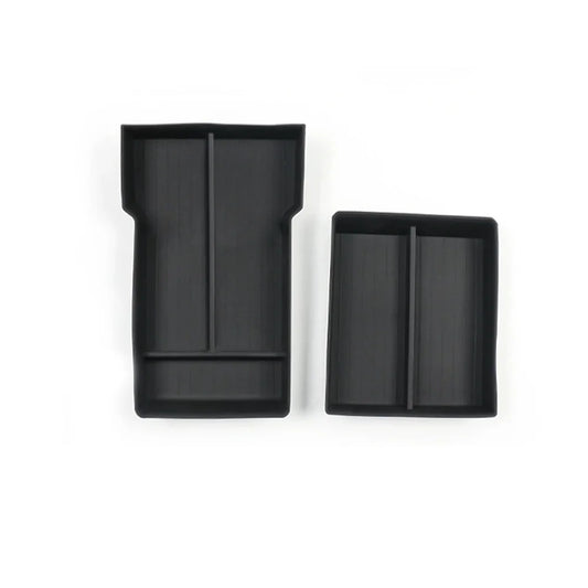 Center Console & Armrest Box Underneath Storage Tray for Tesla 2024 Model 3 Highland Full Set (Center Console & Armrest Box) Black