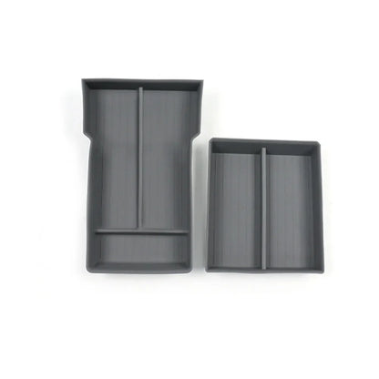 Center Console & Armrest Box Underneath Storage Tray for Tesla 2024 Model 3 Highland Full Set (Center Console & Armrest Box) Grey