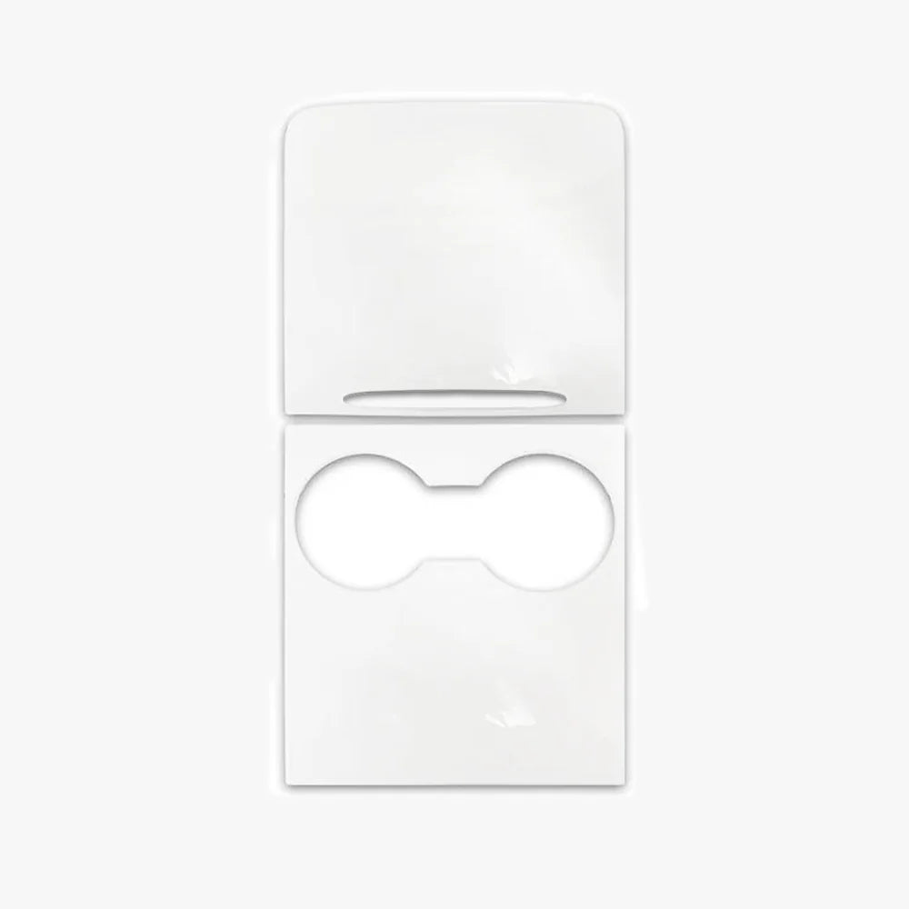 Model 3 & Y Center Console Cover (Carbon Fiber Pattern ABS) (Gen.2) for Tesla(2021-2023) Glossy White