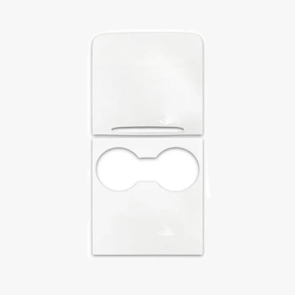 Model 3 & Y Center Console Cover (Carbon Fiber Pattern ABS) (Gen.2) for Tesla(2021-2023) Glossy White