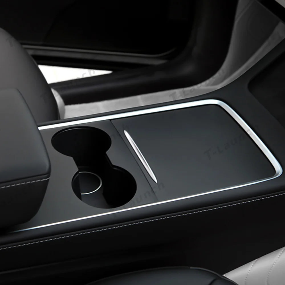 Model 3 & Y Center Console Cover (Carbon Fiber Pattern ABS) (Gen.2) for Tesla(2021-2023)