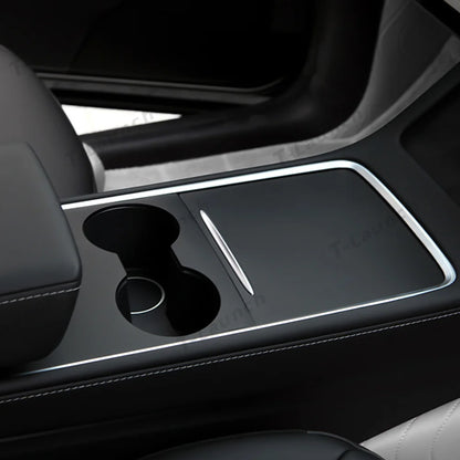 Model 3 & Y Center Console Cover (Carbon Fiber Pattern ABS) (Gen.2) for Tesla(2021-2023)