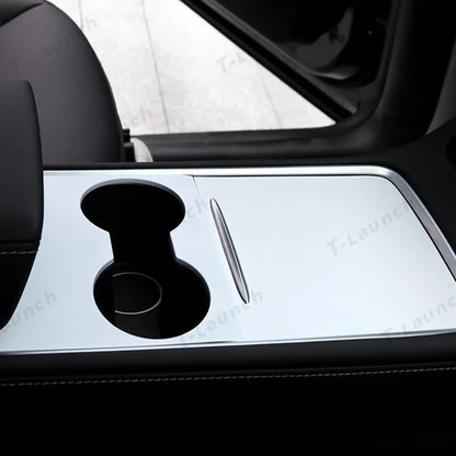 Model 3 & Y Center Console Cover (Carbon Fiber Pattern ABS) (Gen.2) for Tesla(2021-2023)