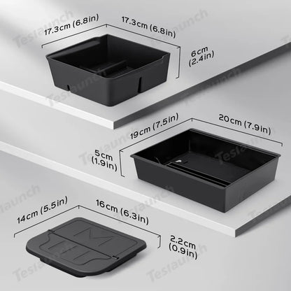 Center Console Organizer and Armrest Box for Tesla Model Y Juniper 2025+