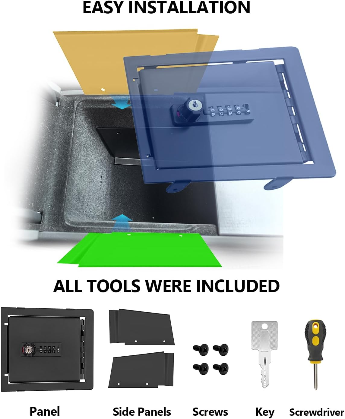 Anti-Theft Center Console Safe LockBox for Tesla Model Y Juniper 2025+ / Model 3 Highland 2024+