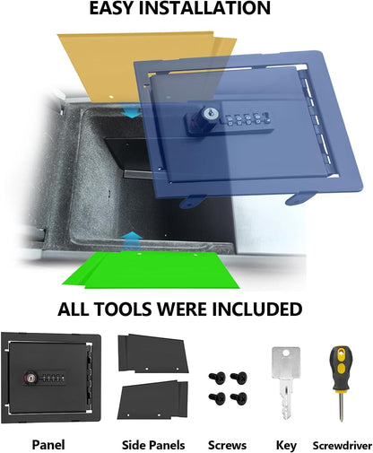 Anti-Theft Center Console Safe LockBox for Tesla Model Y Juniper 2025+ / Model 3 Highland 2024+