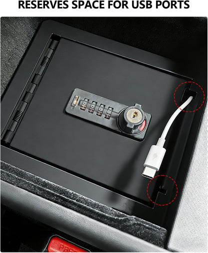 Anti-Theft Center Console Safe LockBox for Tesla Model Y Juniper 2025+ / Model 3 Highland 2024+