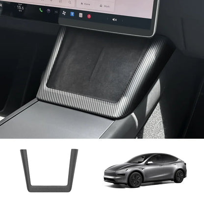 Center Console Wireless Charging Trim (ABS) for Tesla Model Y Juniper 2025+ Matte Carbon Fiber