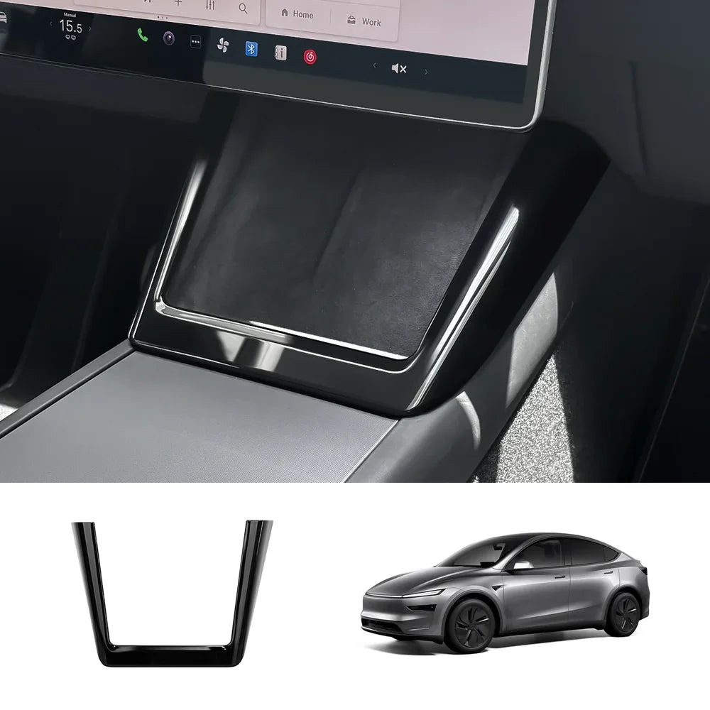 Center Console Wireless Charging Trim (ABS) for Tesla Model Y Juniper 2025+ Glossy Black
