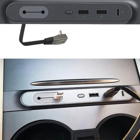Central Control Expansion Dock for Tesla Model 3/Y 2021-2023 Basic model (【dark gray】 】No LED lights)
