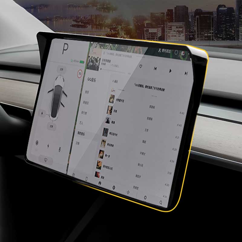 Central Control Screen Sun Visor Protective Frame for Tesla Model Y Model 3