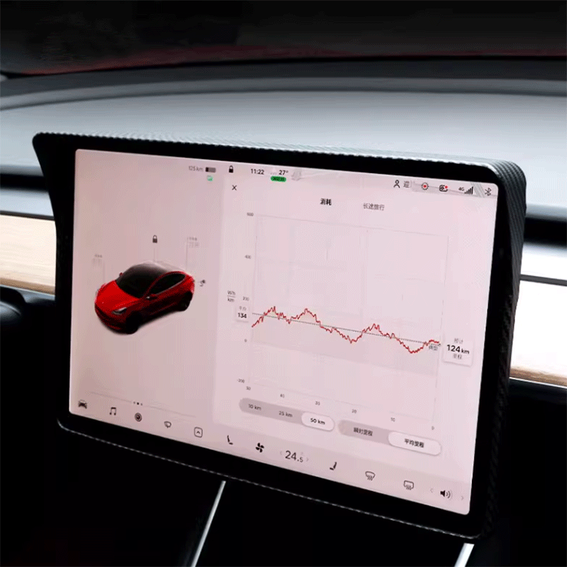 Central Control Screen Sun Visor Protective Frame for Tesla Model Y Model 3