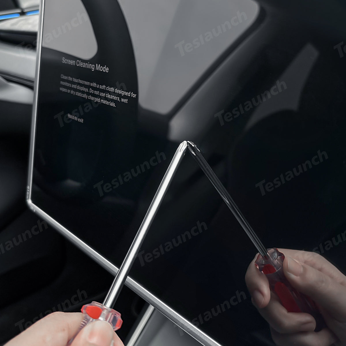 Integrated Tempered Glass Screen Protector with Frame for Tesla Model 3 Highland 2024+