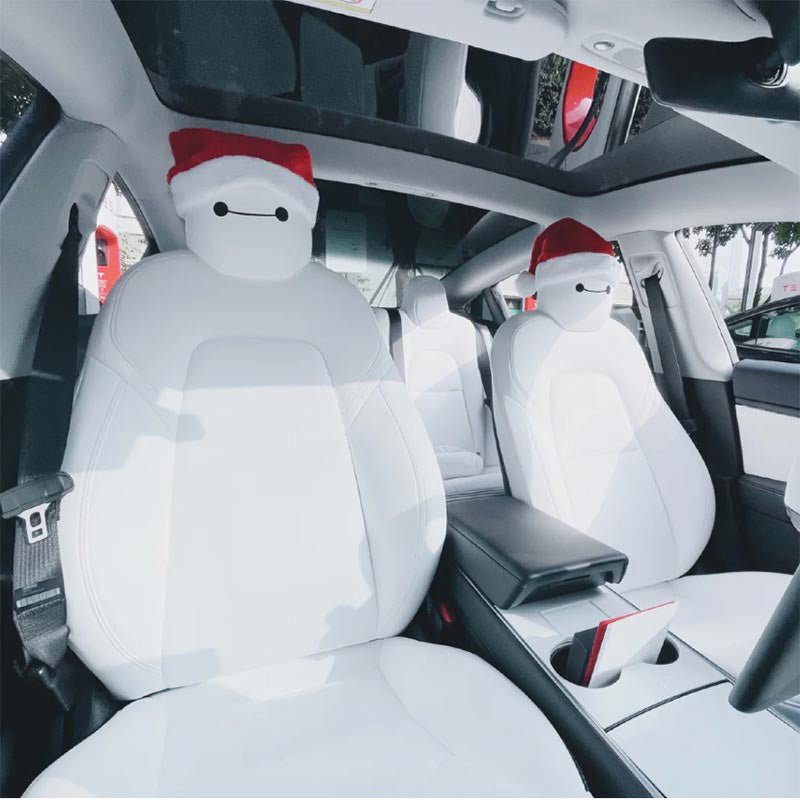Christmas hat Headrest for Tesla Model 3/S/Y/X
