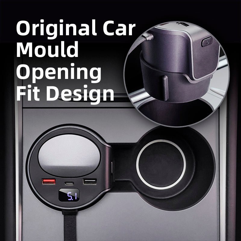 Cigarette Lighter hub adapter for Tesla Model 3/Y 2021-2023