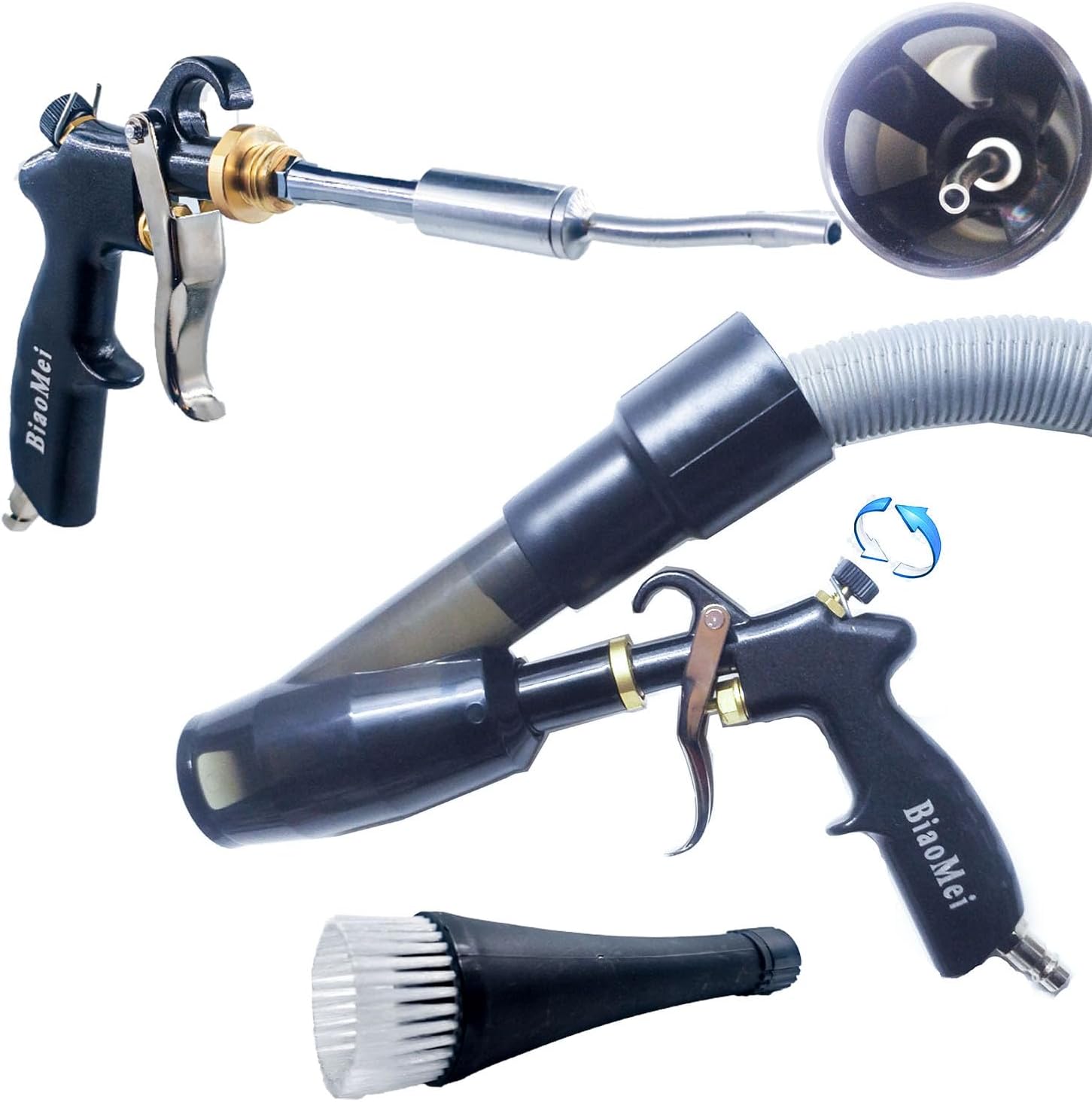 EV Car Interior Detailing Air Blow Tornado Vacuum Gun For Tesla