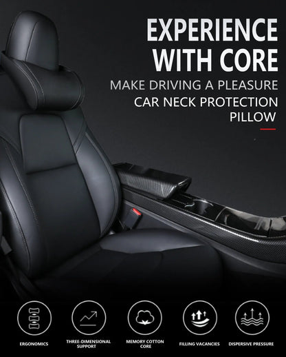Cotton Filled Neck Support Leather Pillows Headrest For Tesla Model S 3 X Y
