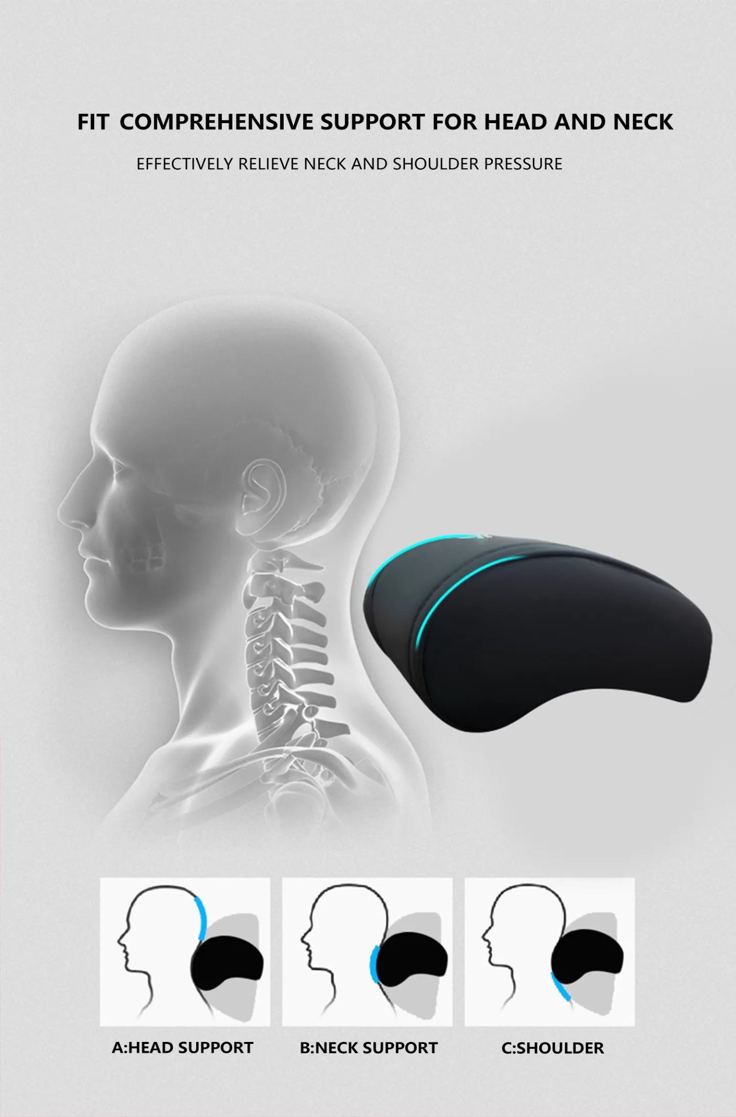 Cotton Filled Neck Support Leather Pillows Headrest For Tesla Model S 3 X Y