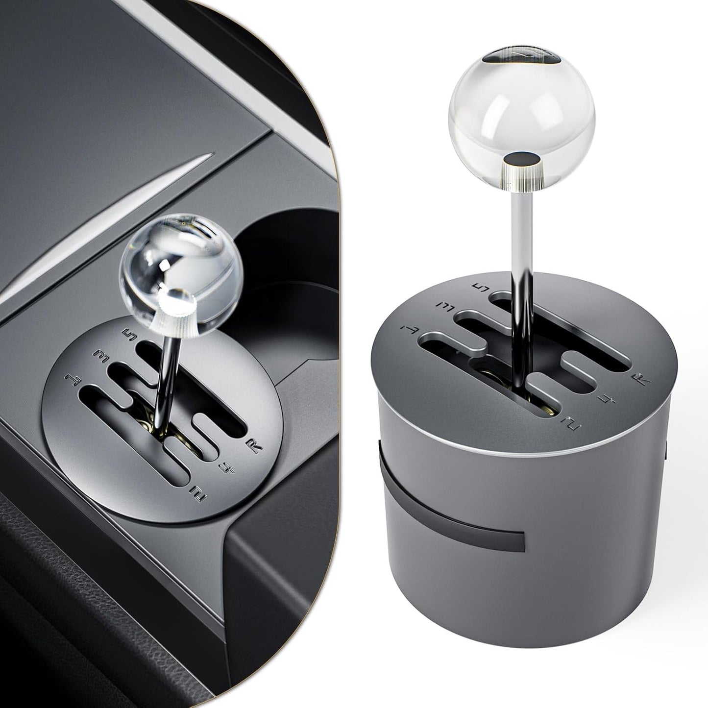 Cup Holder Shifter,Car Gear Toy Funny Decoration for Tesla Model 3 Y Crystal