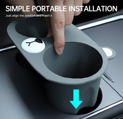Cute Cat Central Control Cear Cater Cup Colder For Tesla Model3/Y