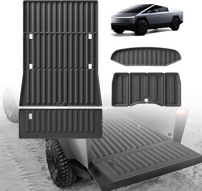 All Weather TPE Floor Mats 6pcs for Tesla Cybertruck Truck Cargo Mat (3 PCS) Left-Hand Drive