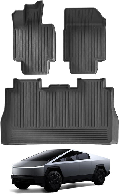 All Weather TPE Floor Mats 6pcs for Tesla Cybertruck Floor Mat (3 PCS) Left-Hand Drive