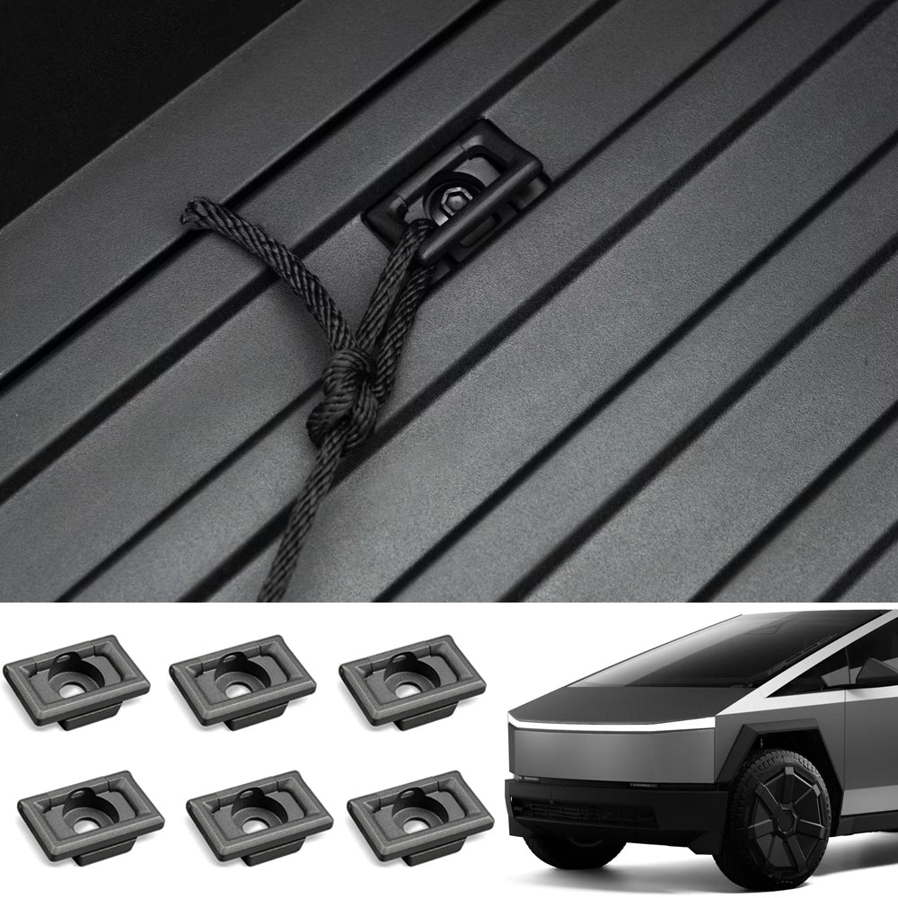 Rear Trunk Multi-Function L-Track Combination Equipment Kit for Cybertruck D-Rings 6 PCS