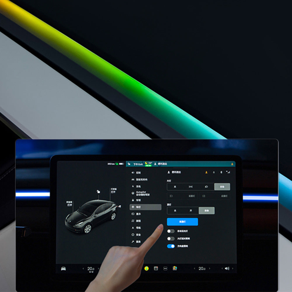 Dashboard Streamer Ambient Light For Telsa Model 3 Y