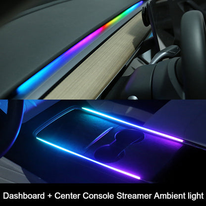 Dashboard Streamer Ambient Light For Telsa Model 3 Y Dashboard+Center Console light