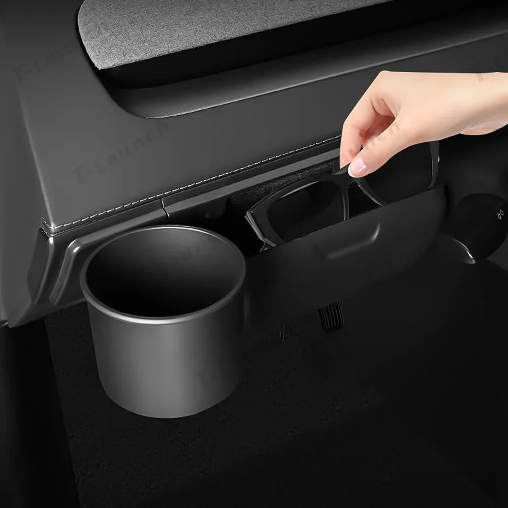 Dashboard Cup & Glasses Holder – 2-in-1 Storage Organizer Box for Tesla Model Y Juniper 2025+