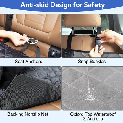 Dog Seat Cover For Pets 100% Waterproof For Tesla Model S/3/X/Y - Visible Mesh Window