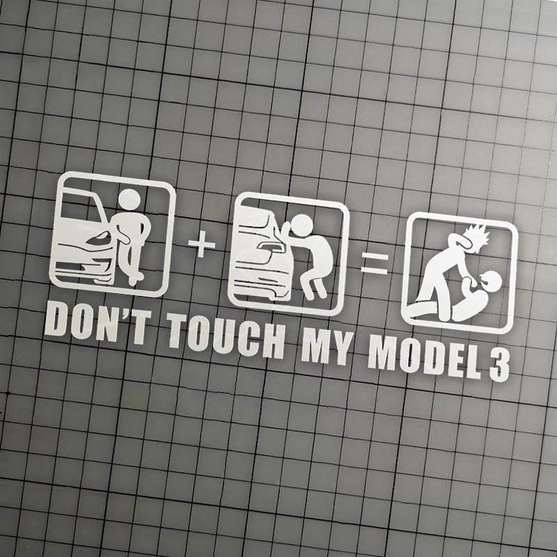 Don't Touch My Tesla Funny Stickers For Tesla Model 3/Y/X/S