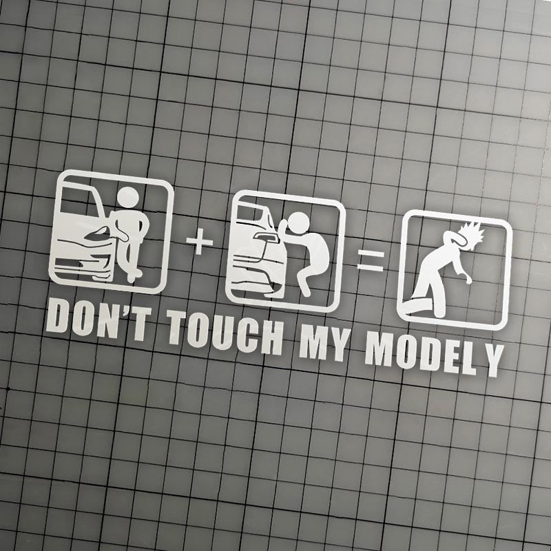Don't Touch My Tesla Funny Stickers For Tesla Model 3/Y/X/S